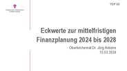TOP 03 - Eckwerte zur mittelfristigen Finanzplanung (2024-2028) (Bericht des Oberkirchenrats - OKR Dr. Jörg Antoine) - Präsentation