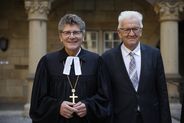 Landesbischof Ernst-Wilhelm Gohl und Ministerpräsident Winfried Kretschmann