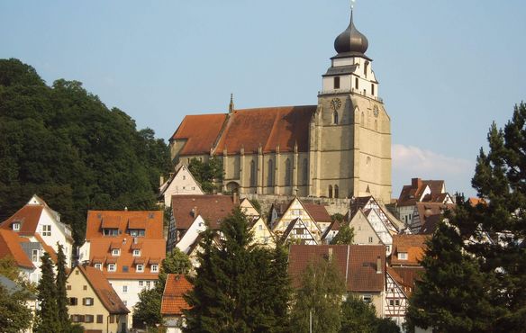 Das Wahrzeichen der Stadt Herrenberg: Die Stiftskirche.