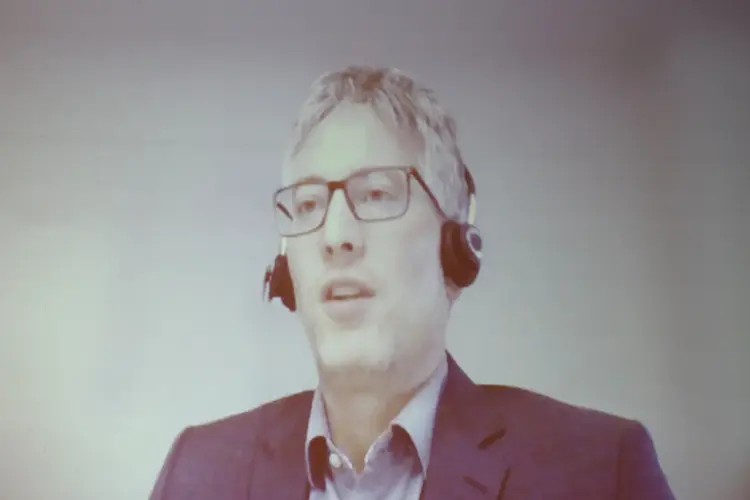 Christoph Müller, Vorsitzender des Rechtsausschusses Herbsttagung der württembergischen evangelischen Landessynode im Hospitalhof.