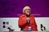 Synodalpräsidentin Sabine Foth bei der Jubiläumsfeier des Ev. Medienhauses Stuttgart