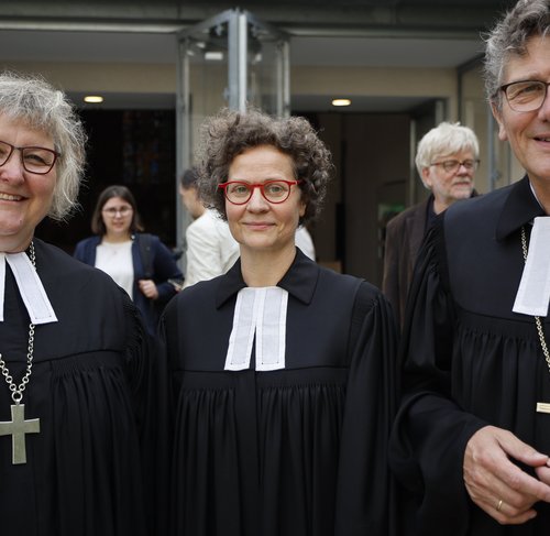 Einführung der Beauftragten der Evangelischen Landeskirchen in Baden-Württemberg bei Landtag und Landesregierung, Kirchenrätin Arngard Uta Engelmann, und zur Verabschiedung des bisherigen Beauftragten, Kirchenrat Volker Steinbrecher