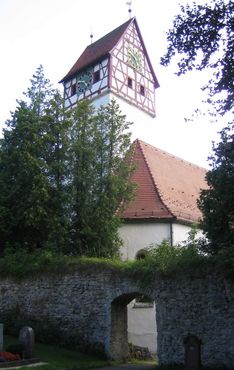 Der Turm der Martinskirche. 