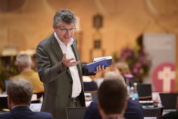 Herbsttagung der württembergischen evangelischen Landessynode im Hospitalhof.