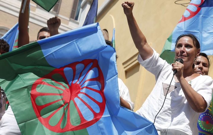Actress Dijana Pavlovi? Roma 02/08/2018. Manifestazione delle popolazioni Rom e Sinti contro il razzismo, nell annivers