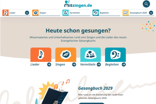 mitsingen.de: Neue Webseite rund ums Kirchenlied