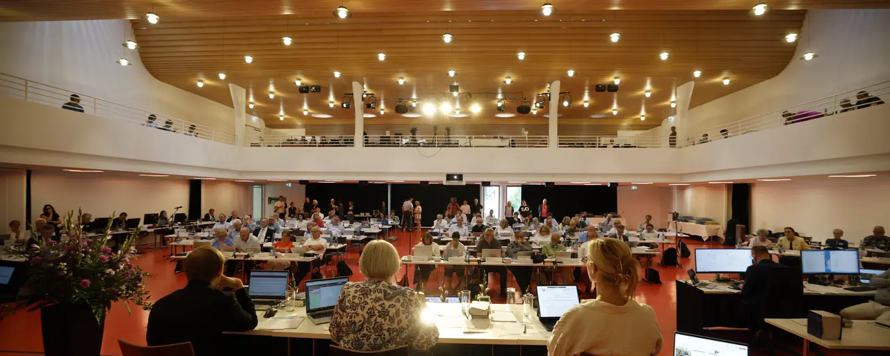 Sommertagung der württembergischen evangelischen Landessynode im Hospitalhof.