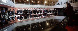 Frühjahrstagung der Württembergischen evangelischen Landessynode im Hospitalhof.