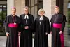 Bischof Dr. Klaus Krämer, Landesbischof Ernst-Wilhelm Gohl, Landesbischöfin Dr. Heike Springhart und Erzbischof Stephan Burger (v.l.n.r.)