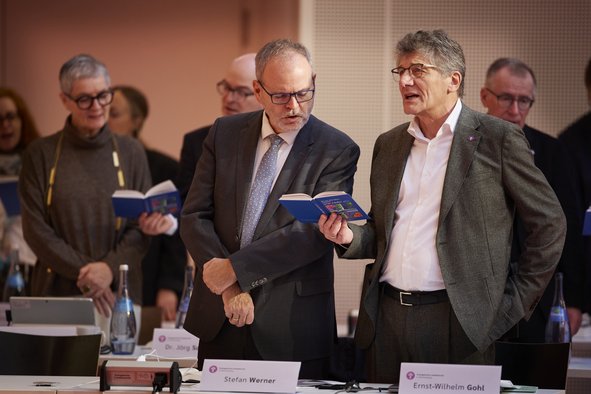 Herbsttagung der württembergischen evangelischen Landessynode im Hospitalhof.