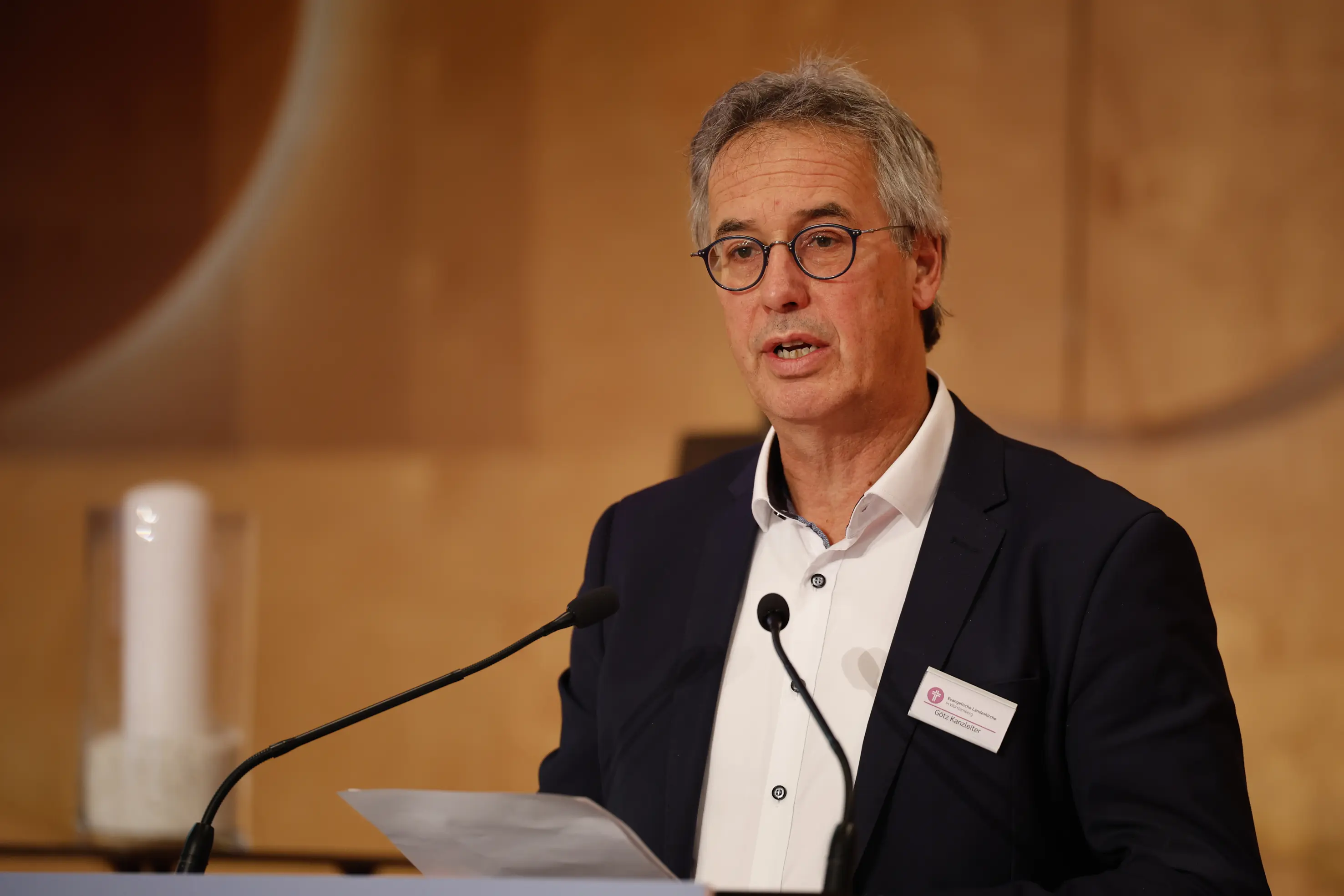 Götz Kanzleiter, Fachreferent im Diakonischen Werk Württemberg Herbsttagung der württembergischen evangelischen Landessynode im Hospitalhof.