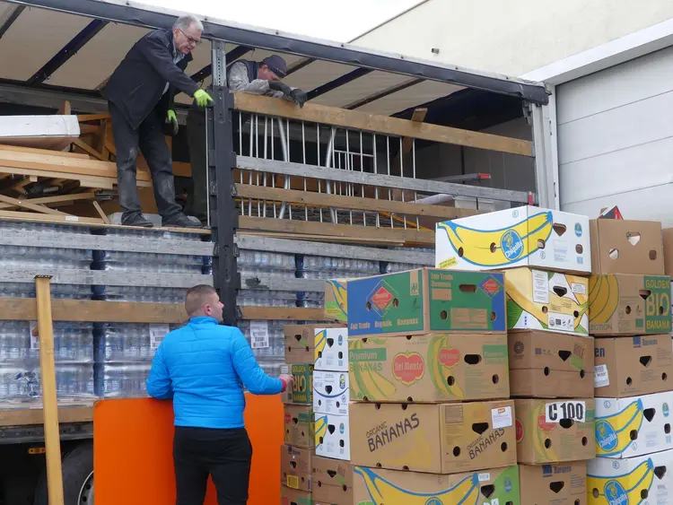 Ein GAW-Hilfstransport für die Ukraine.