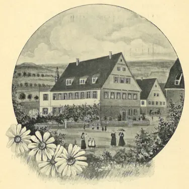 Von Wilhelmine Canz gegründetes Schwesternhaus in Großheppach um 1900