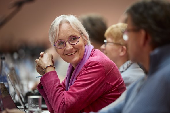 Herbsttagung der württembergischen evangelischen Landessynode im Hospitalhof.