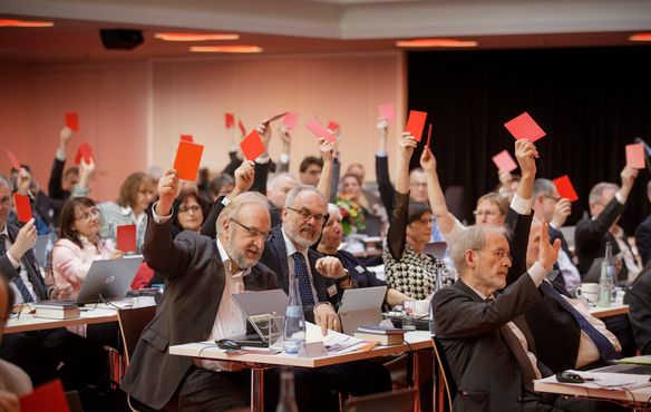 Abstimmung während der Synode