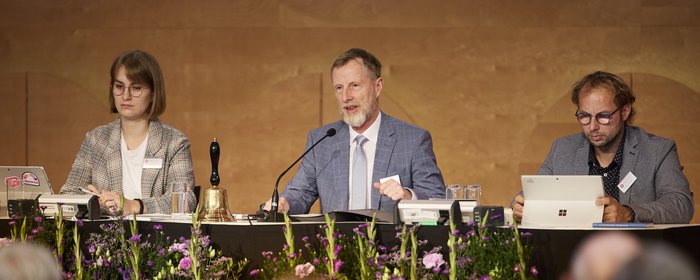 Herbsttagung der württembergischen evangelischen Landessynode im Hospitalhof.